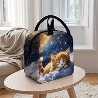 TORBA TOREBKA W PIKNIK LISEK KOT VINTAGE RETRO granatowa MODA TERMO