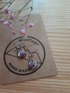 Kolczyki z żywicy z suszonymi kwiatami Wyjątkowe prezent