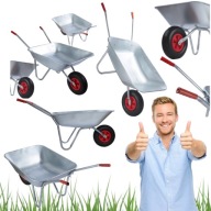 TACZKA OGRODOWA BUDOWLANA OCYNKOWANA DUŻA POJEMNA MOCNA LEKKA 120 LITRÓW