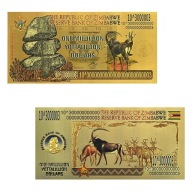 Złoty Banknot Kolekcjonerski Zimbabwe 1 Millillion Yottallillion Dollars