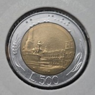 *WŁOCHY [0372]*500 Lirów 1984r. Republika Włoska, Pałac Kwirynalski Rzym