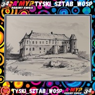 ”Zamek w Sandomierzu”, tusz lawowany - Barbara Zientara-Chmiel - Imielin