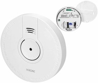 Czujnik dymu Virone bezprzewodowy fotoelektryczny na baterie 9V