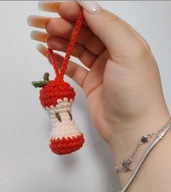 Brelok ogryzek jabłko jabłuszko handmade prezent na walentynki wyjątkowy