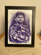 UNIKAT Ręcznie rysowany portret AUTOGRAF oprawiony aukcja WOŚP