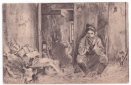 Wojsko Rosyjskie Jeńcy w Baraku ok.1916r.