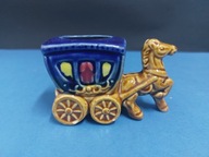 Stary Ceramiczny Wykałacznik Konik z karetą