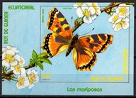 **819 GUINEA ECUATORIAL BL.255 = 7E - KWIATY, MOTYLE