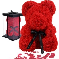 MIŚ Z PŁATKÓW RÓŻ PREZENT NA URODZINY DZIEŃ MATKI DLA UKOCHANEJ MAMY KOBIET