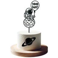 Topper na Tort Astronauta Kosmos Planeta Dekoracja Ozdoba Planety + Na BOK