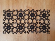 Bieżnik szydełkowy czarny 24 x 45cm