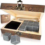 Zestaw Kamieni Do Whisky w Drewnianym Opakowaniu