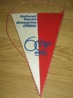 ORBIS Polskie Biuro Podróży 60 lecie proporczyk z PRL