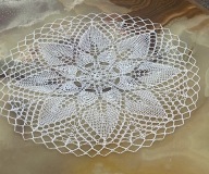 SERWETA 37CM RĘCZNIE WYKONANA NA DRUTACH HAND MADE RĘKODZIEŁO