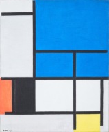 Piet Mondrian - Large Blue Plane Red Black Yellow