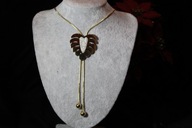 ŁAŃCUSZEK NASZYJNIK ZE STALI CHIRURGICZNEJ 316L POZŁACANY ZAWIESZKA