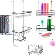 Półka Wisząca pod Prysznic Łazienkowa Nierdzewna z Montażem Bez Wiercenia