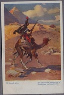 W. Kossak lata 20 Huzar na wielbłądzie Piramidy Napoleon Egipcie 1798r 361p