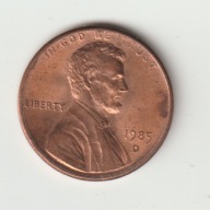 USA 1 cent 1985 D