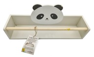 Półka drewniana MDF ścienna do pokoju dziecięcego panda 40x10x16