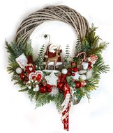 Świąteczny bożonarodzeniowy wianek na Boże Narodzenie 48 cm