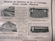 100-letnia Reklama TRAMWAJ ~ KOLEJ ~ KOLEJNICTWO __do OPRAWIENIA w ANTYRAMĘ