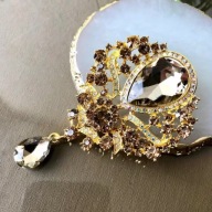 BROSZKA barok PIN PINETS AGRAFKA francuski styl VINTAGE elegancka zlota