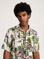 RESERVED wiskozowa koszula wzorzysta męska regular XL