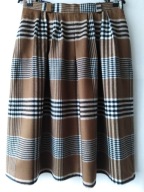 Spódnica kamelowa w kratę(100%wełna) - 40