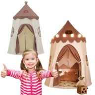 TIPI NAMIOT DLA DZIECI DUŻY OGRODOWY LUB DO POKOJU RÓŻOWY PAŁAC ZAMEK