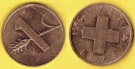 SZWAJCARIA 1 Rappen 1976 r.