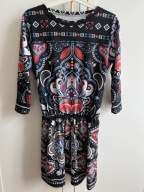 SUKIENKA Kolorowa boho włoska aztecki wzór r. S/M