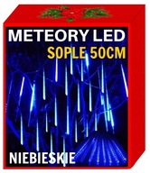 SOPLE LED METEORY 50CM 288LED NIEBIESKIE IP44 EFEKT PADAJĄCY ŚNIEG ZESTAW