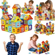 KLOCKI KONSTRUKCYJNE WAFLE DO BUDOWANIA DLA DZIECI GOFRY 100 EL DOMEK XXL