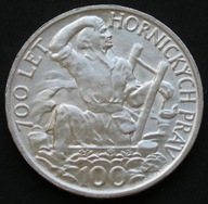 Czechosłowacja 100 koron 1949 - Hornickie Prava - srebro