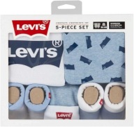 ORYGINALNY KOMPLET NIEMOWLĘCY LEVI'S MEGA PREZENT BABY SET NIEBIESKI