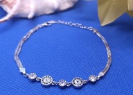 MODNA SREBRNA DAMSKA BRANSOLETKA OKO PROROKA + CYRKONIE PRÓBA 925