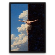 Plakat z ramą 30x40cm Krok w Mrok tajemnica cień symbolika mroczna sztuka