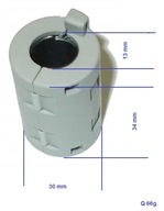 Rdzeń ferrytowy TDK ZCAT3035 filtr dzielony na kabel fi 13 7-2-6