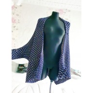 KARDIGAN SWETER NARZUTKA MAXI MIDI ALA PEPITKA vintage retro wełny wool