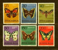 JUGOSŁAWIA ** MOTYLE Mi 1069-74