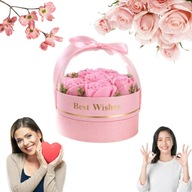 RÓŻE MYDLANE KWIATY MYDLANE W BOXIE PREZENT NA WALENTYNKI DZIEŃ KOBIET