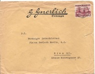 CIESZYN -G.GNERLICH -koperta firmowa -obieg 1937 rok do WIEDEŃ