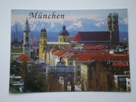 Niemcy - panorama miasta Monachium - pocztówka