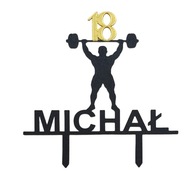 topper na tort dekoracja urodziny personalizacja SZTANGA!!