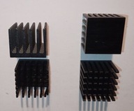 radiator aluminiowy chłodzenia 24X24X20 mm 24 X 24 X 20 czarny