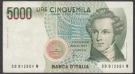 Włochy 5000 Lirów 1985