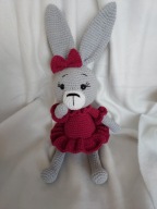 zajac maskotka - handmade szydelko