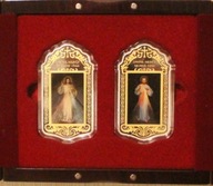 OBRAZY BOŻEGO MIŁOSIERDZIA 4 OZ 999 2 x 5 $ NIUE 2019 - 2 x 2 OZ CERT ETUI