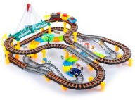 KINDERPLAY KOLEJKA ELEKTRYCZNA TOR WYŚCIGOWY LOKOMOTYWA Z DŹWIĘKIEM AUTA